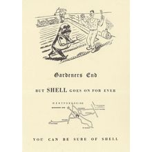 Gardeners End Hertfordshire Comic Shell Petrol Map Postcard