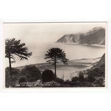 The Gardens of Lynmouth Bay from the Valley of Rocks Hotel Lynton Postcard Devon