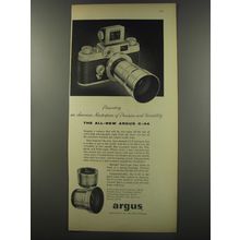 1956 Argus C-44 Camera Ad - Presenting an American masterpiece of Precision