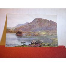 ARTHOG LAKE and CADER IDRIS, BARMOUTH, WALES by A R Quinton unused postcard =
