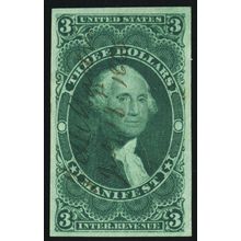 R86a, Used $3 Superb GEM - Nice Sound Revenue Stamp - Stuart Katz