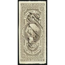 R51a, Used 30¢ Superb GEM - Foreign Exchange Revenue Stamp - Stuart Katz