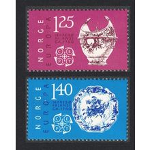 Norway Europa Early Products of Herrebo Potteries Halden 2v 1976 MNH