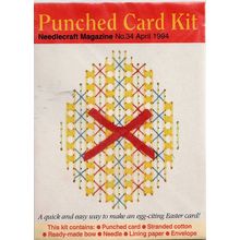 PUNCHED EASTER EGG Cross Stitch Card Kit