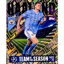 topps Champions League 2023 2024 Sticker #14 Erling Haaland TEAM OF THE SEASON