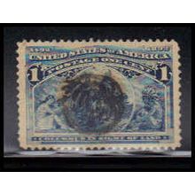 Used 230 1c Columbus in Sight of Land Very Fine K0822