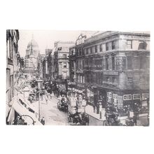 LUDGATE HILL & FLEET STREET , London c. 1908 unused repro postcard =