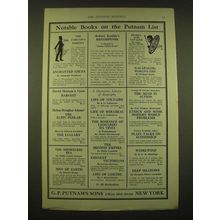 1924 G.P. Putnam's Sons Ad - Notable books on the Putnam list