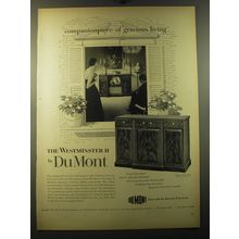 1950 Du Mont Westminster II Television Ad - Companionpiece of gracious living