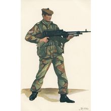 Scottish Army Corporal The Royal Scots 1972 Combat Dress Uniform Postcard
