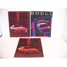 1988 DODGE SHADOW & 1988 1989 DAYTONA SALES BROCHURES (3)