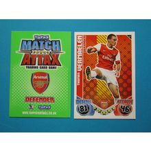 4. Thomas Vermaelen - Arsenal - Match Attax 2010/11 Football Card EF1