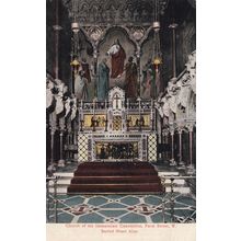 ED 447 LONDON -CHURCH OF IMMACULATE CONCEPTION. SACRED HEART ALTAR. PRINTED