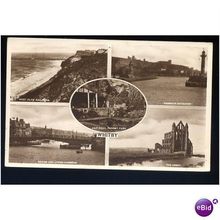Yorkshire WHITBY Multi-View Postcard