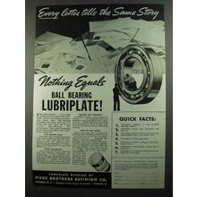1939 Fiske Brothers Lubriplate Ad - Every Letter Tells