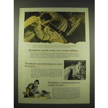 1944 Westinghouse Research Ad - Wartime Challenge