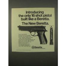 1980 Beretta 9mm Parabellum Pistol Ad - 16 Shot