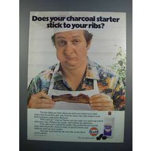 1983 Gulf Lite Charcoal Starter Ad - Stick to Your Ribs
