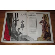 1950 Bianchini Fabrics Advertisement - For a Love of a Fall Dress