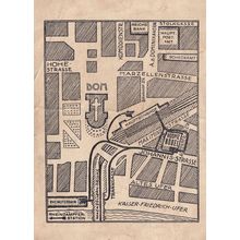 Koln Hospice Hospiz Antique German Hotel Business Card & Map