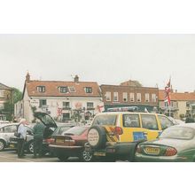Police Van at Helmsley Yorkshire Queens Golden Jubilee Postcard