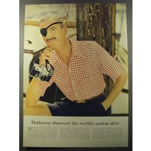 1953 Hathaway Shirts Ad - Hathaway discovers the world's coolest shirt