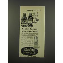 1956 Sexton Sauces Ad - Sexton Sauces give extra zest