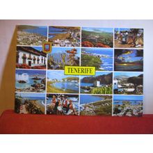 multiview, TENERIFE, CANARY ISLANDS, SPAIN used postcard 2000 pm #