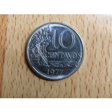 Brazil Brasil 1977 10 Centavos Coin