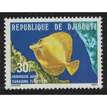 Djibouti Yellow tang Fish 30f 1978 MNH SG#744