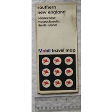 1966 Mobil Travel Map - Southern New England, Connecticut, Massachusetts, Rhode