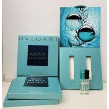 (4) Packs Bvlgari Aqva Pour Homme EDT + Aqva Marine EDT 0.05 oz Spray Vials