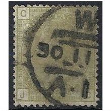 1877 SG153 4d Sage-Green Plate 16 Good Used "JC".