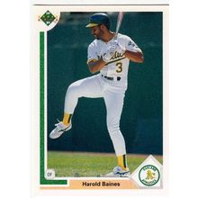 1991 Upper Deck Harold Baines baseball card #562 – Athletics