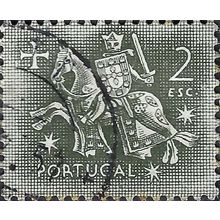 PORTUGAL, King Dinis, horseback, grey 1953, 2Esc