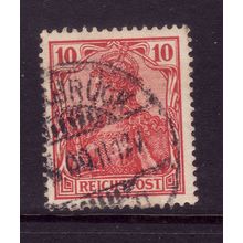 GERMANY 1899 REICHS POST GERMANIA 10pf RED SG 55 FINE USED