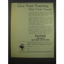 1929 Pathe Educational Motion Pictures Ad - Teaching