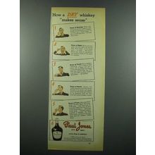 1939 Paul Jones Whiskey Ad - Dry Whiskey Makes Sense