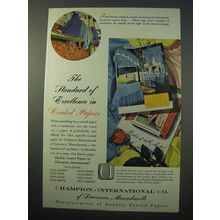1952 Champion-International Coated Paper Ad - Excellence