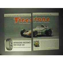 1964 Firestone Nylon 500 Tires Ad - A.J. Foyt