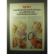 1964 Lady Borden French Ice Cream Ad - Added Favorites
