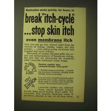 1964 Lanacane Medicated Crme Ad - Medication works quickly, for hours