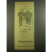 1967 Moss Bros. Fashion Ad - You may care to reflect