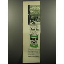 1951 Quaker State Motor Oil Ad - On the highways of Washington