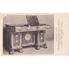 Antique Mahogany Dressing Table V&A Museum Old Postcard