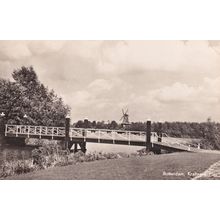 Netherlands Rotterdam Kralingse Plas Brücke Windmühle Dutch Real Photo Postcard