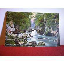 (BETTWS) BETWS-Y-COED, THE FAIRY GLEN.. used antique postcard 1910 pm =