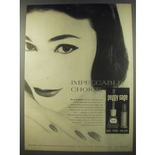 1956 Peggy Sage Nail Polish and Lipstick Ad - Impeccable choice