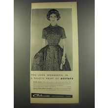 1956 Celanese Acetate Advertisement - Dress by Pat Hartly