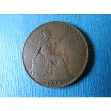 1922 GEORGE V ONE PENNY FREE POST.